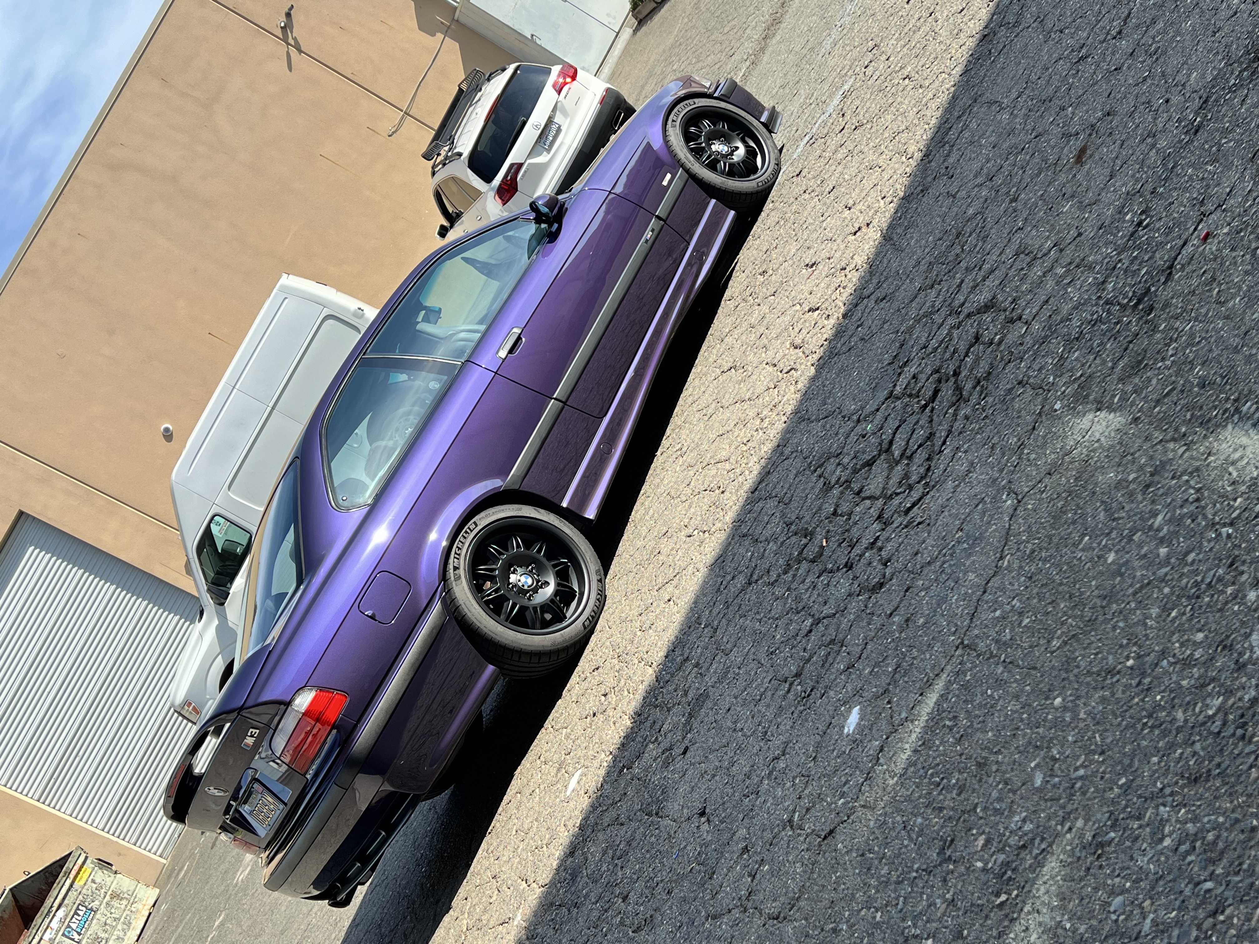 Purple BMW M3 exterior detail